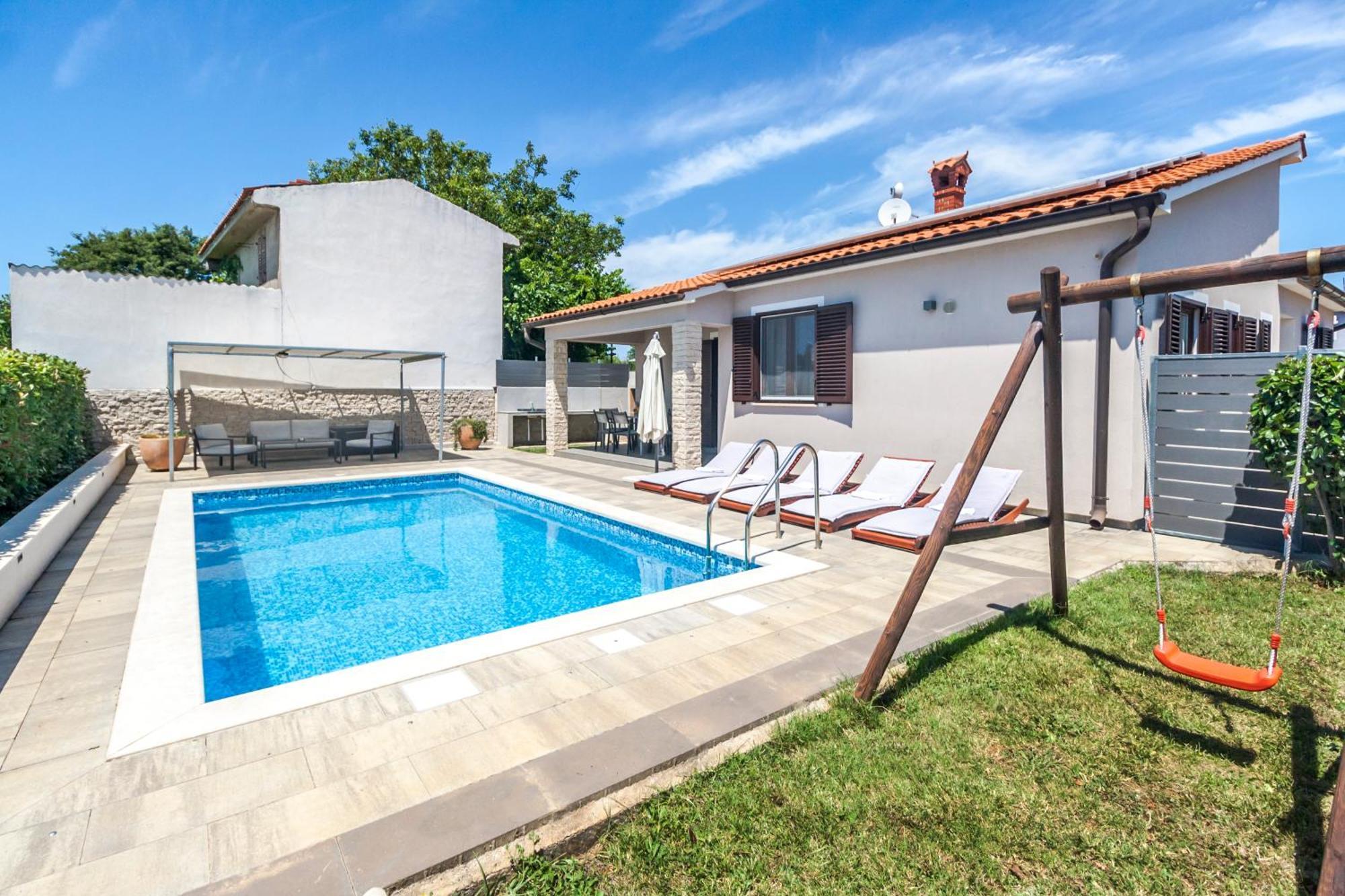 Villa Gortan - Pool House For 7 Guests Near Pula Istria - Ferienhaus Istrien Marcana Екстер'єр фото